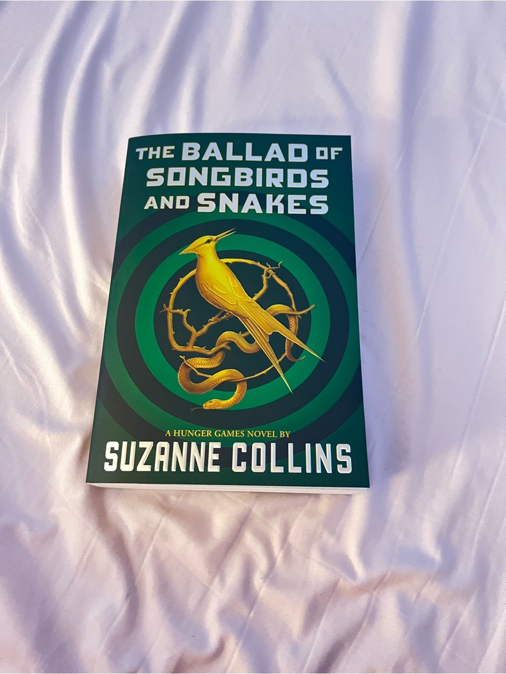 Scholastic Green Cover "The Ballad of Songbirds and Snakes" by Suzanne Collins